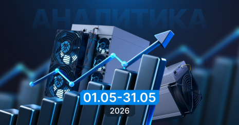 Аналитика доходности ASIC-майнеров для добычи BTC за период 01.05-31.05.2026